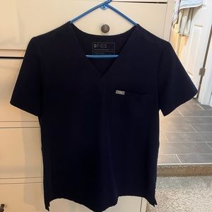 Navy blue small FIGS top